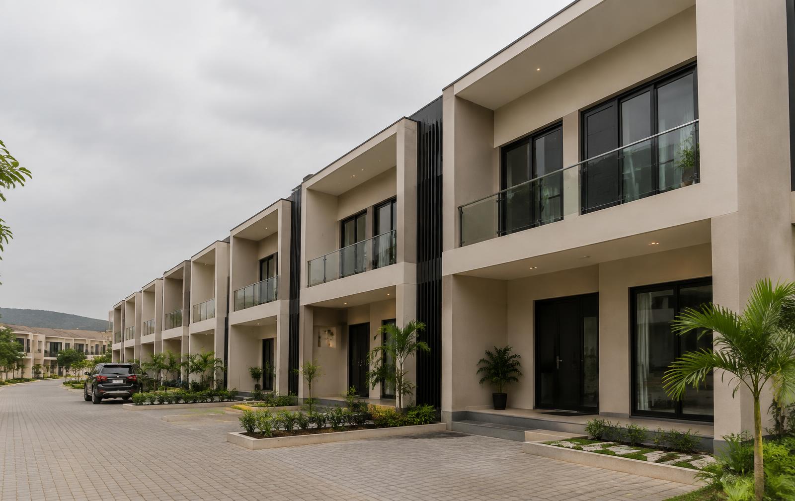 Contemporary terrace homes development